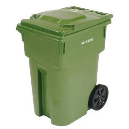 Bac à déchets IPL sur roues, vert .